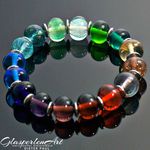 Armband transparent in Regenbogenfarben
